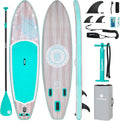 Inflatable Stand Up Paddle Board - Upgraded Glue-Free Hot Melt Technology, Long Service Life, 10'6', Anti-Slip EVA Deck, Full SUP Accessories, Included for Adults Youth All Skill Levels