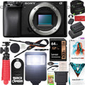 Sony a6100 Mirrorless Camera | Official Sony USA Partner Model | 4K APS-C Body Only Interchangeable Lens Camera ILCE-6100B with Deco Gear Case + Battery + Flash + Wireless Remote + 64GB Memory Card
