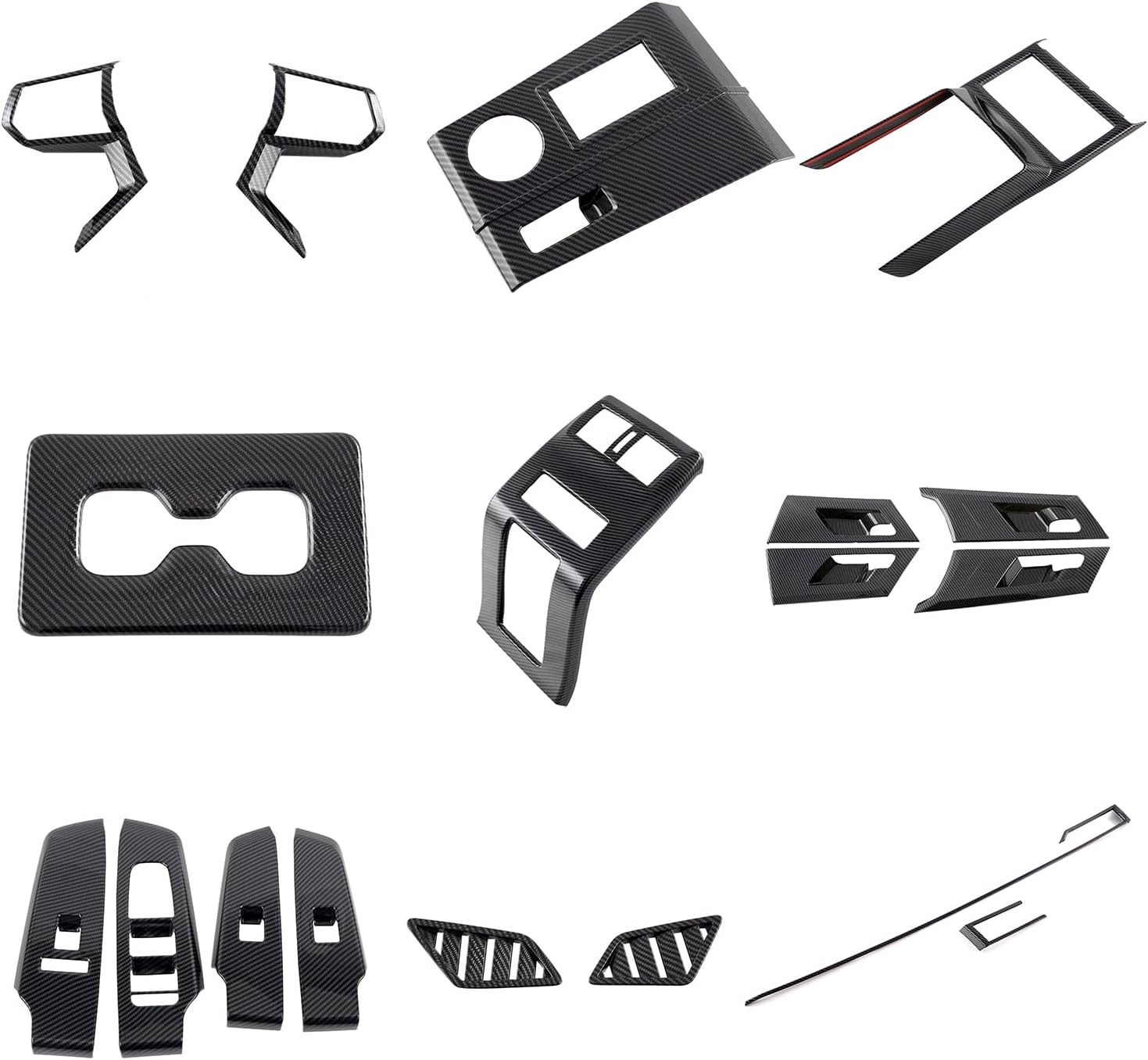 CTH for Mitsubishi Outlander 2022-2026 Car Accessories Interior Decorative Panel Cover Trims 18pcs (Not fit for SEL, GT, PHEV, Only fit for Left Hand Drive)