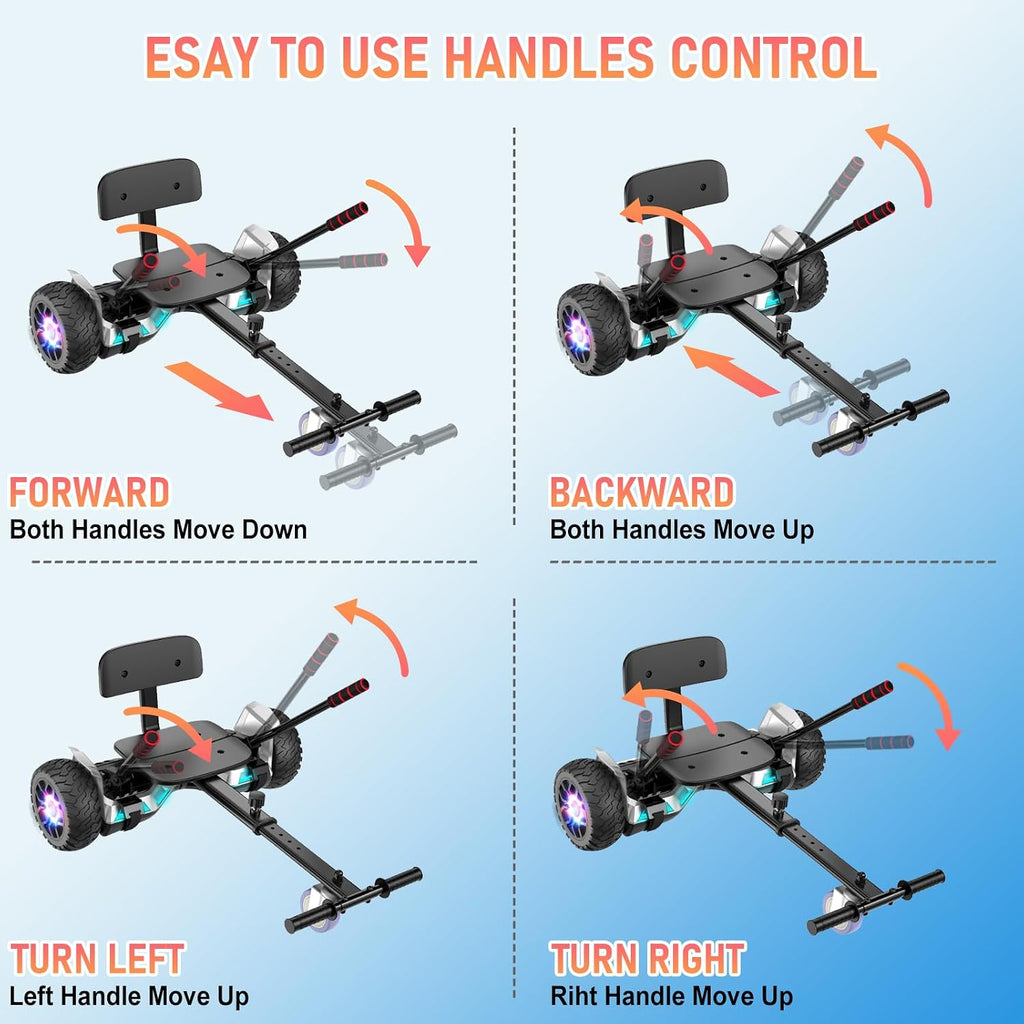 LIEAGLE Hoverboard, 6.5' Self Balancing Scooter Hover Board with Bluetooth Wheels LED Lights for Kids Adults