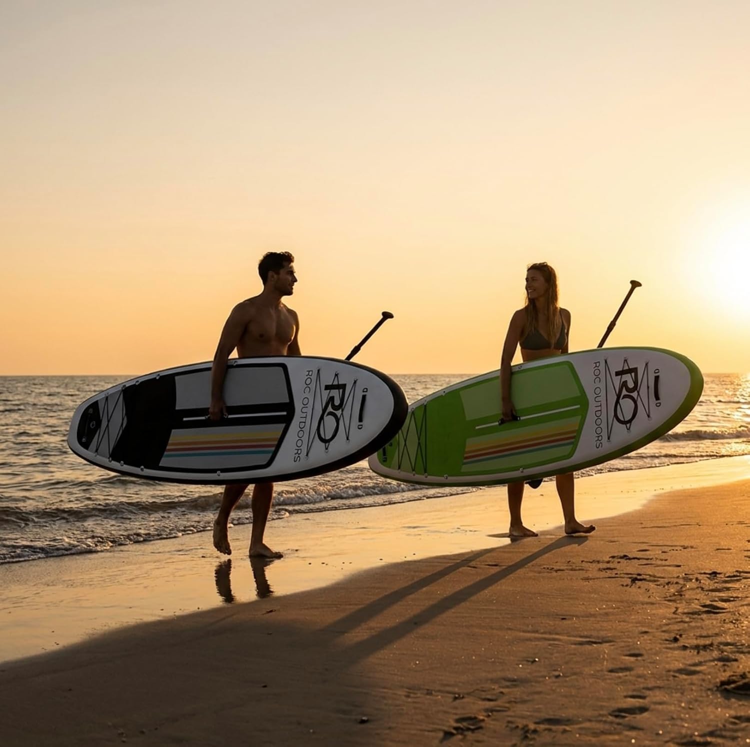 Roc Inflatable Stand Up Paddle Board 10' 6' with Premium SUP Paddle Board Accessories, Wide Stable Design, Non-Slip Comfort Deck for Youth & Adults