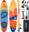 Quashley Inflatable Paddle Board Extra Wide Stand Up Paddleboards 11'×34' with All Premium Paddle Board Accessories,Inflatable SUP for Adults/Family,Beginner-Friendly,Removable Fin,Hand Pump