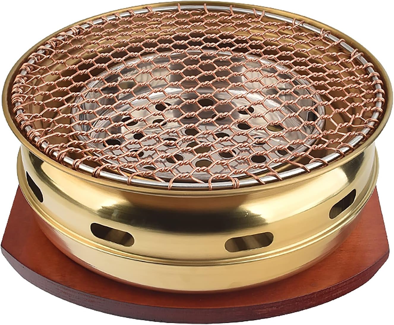 Portable BBQ Grill, Stainless Steel Korean BBQ Charcoal Grill Indoor Outdoor For 6-10 People(C)