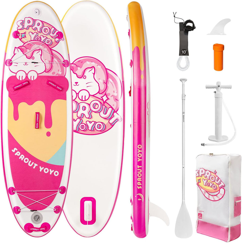 Spatium Kids Inflatable Paddle Boards,Stand Up Paddle Board for Children with Adjustable Paddle,Pump,Leash & Backpack for Lake,Ocean & River Swimming and Surfing