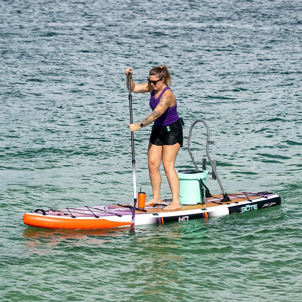 BOTE HD Aero Inflatable Stand Up Paddle Board MAGNEPod Compatible Blow Up iSUP with Paddle Travel Backpack Adults Kids Family Friendly 11 FT 6 in Size Multiple Colors