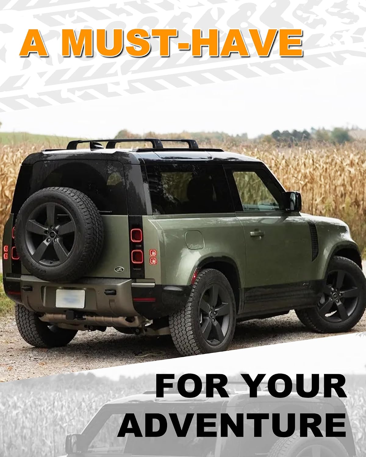 Upgraded Roof Rack Cross Bars Fit for 2020-2026 Land Rover Defender 110 130 Cargo Carrier Crossbars with Locks (Not for 90)