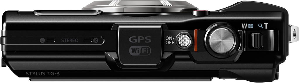 OM SYSTEM Olympus TG-3 Waterproof 16 MP Digital Camera (Black) - International Version (No Warranty)