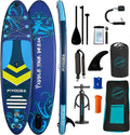 Paddle Boards for Adults, 10'6'/11'/11'6' Inflatable Paddle Board, Super Non Slip Eva, Stand Up Paddle Board with Removable Fins, Adjustable Paddle, Pump, Shoulder Strap, Leash, Standing Boat