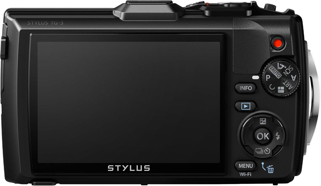 OM SYSTEM Olympus TG-3 Waterproof 16 MP Digital Camera (Black) - International Version (No Warranty)