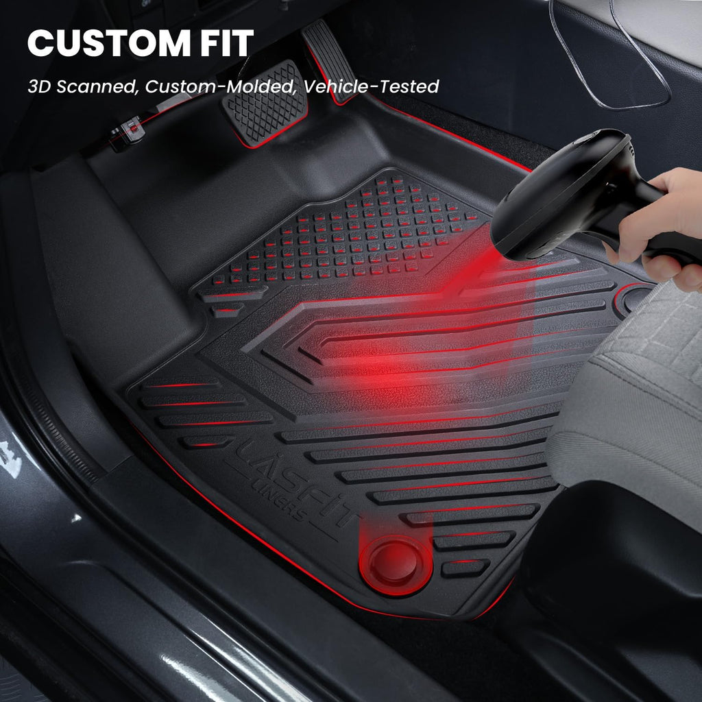 LASFIT Floor Mats & Backrest Mats & Cargo Mat for Nissan Rogue 2026 2025 2024 2023 2022 2021 (Not Fit Rogue Sport), All Weather TPE Custom Fit Floor Liners Car Mats Accessories, Black