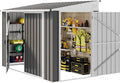 DWVO 7x4 FT Outdoor Weatherproof Storage Shed, Secure Metal Bike Shed w/Lockable Entry, Garden Storage Solution for Lawn Equipment, Tools, Waste Bin, Dark Gray
