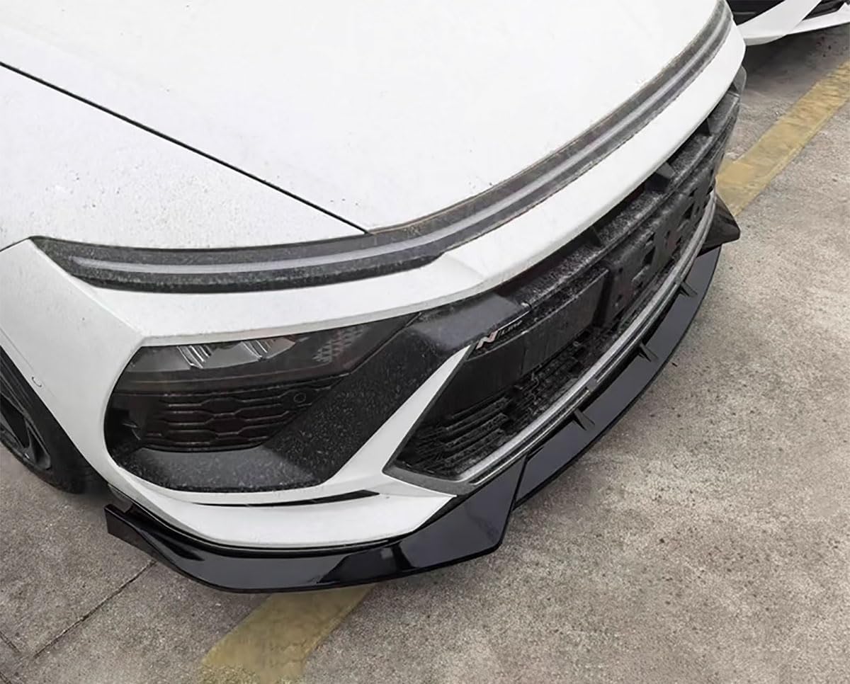 Car Accessories Compatible with Hyundai Sonata 1.5T SE，SEL，SEL Convenience/Hybrid Limited 2024 2025 Front Lip Spoiler Body Kit Spoiler Splitter Molding Cover Trim ABS 3PCS(Black)