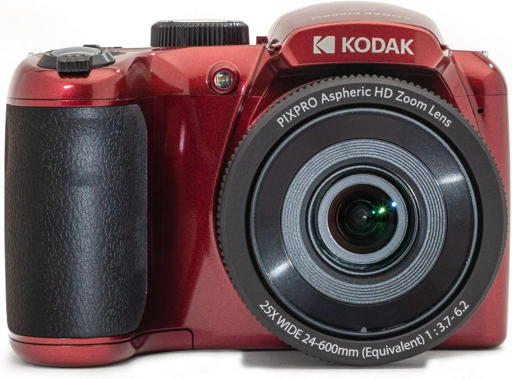 Kodak PIXPRO AZ255 Astro Zoom 16MP Digital Camera (Red) Bundle with 32GB SDHC UHS-I Memory Card, and Camera Case and Accessory for DSLR, Mirrorless, and Camcorders (3 Items)