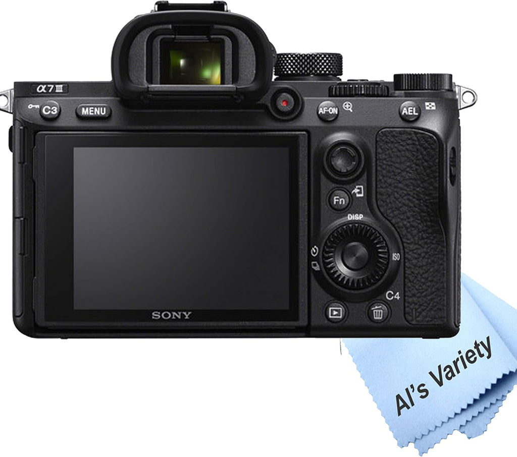 Sony A7 III Mirrorless Camera with 28-70mm + 128GB Extreme Speed Card, U-Grip, Microphone, LED Video Light, Spare Battery, Filter Kit, More (Extreme Pro-Bundle), Black (Renewed)
