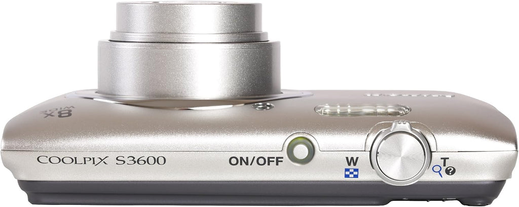 Nikon COOLPIX S3600 20.1 MP Digital Camera with 8x Zoom NIKKOR Lens and 720p HD Video (Silver) (Renewed)