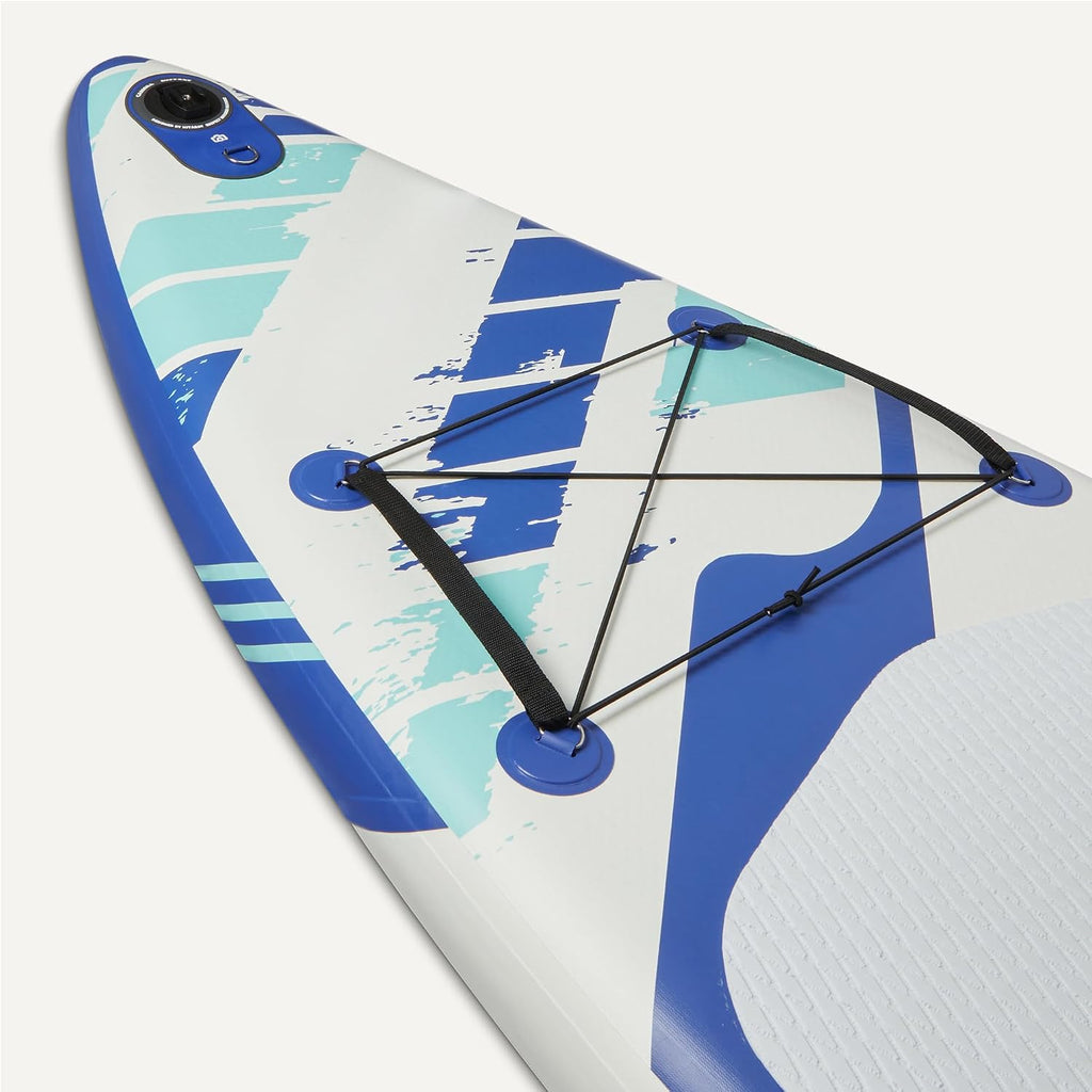 Amazon Basics Inflatable Stand Up Paddleboard with Accessories, 132' x 33' x 15', Blue