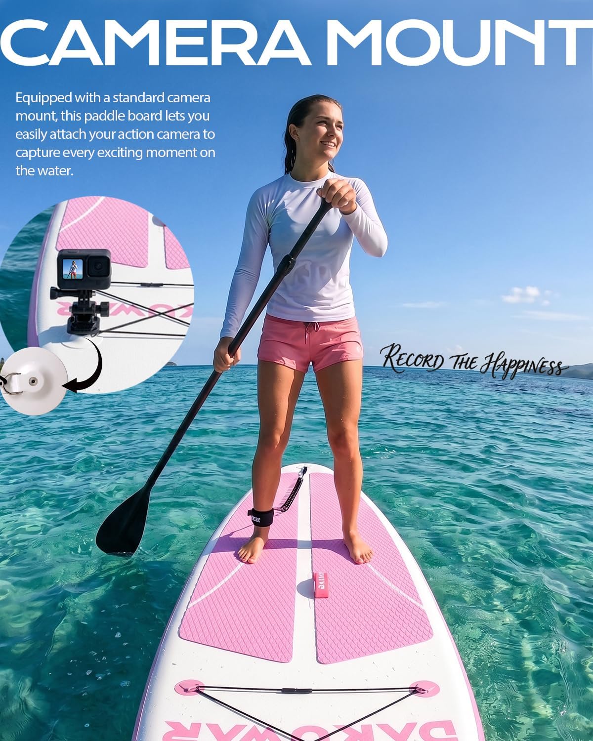 DAKUWAR Paddle Board 10'6''/10' Inflatable Stand Up Paddle Boards with SUP Accessories Ultra-Light Paddleboard Non-Slip Comfort Deck for Adults & Youth of All Skill Levels