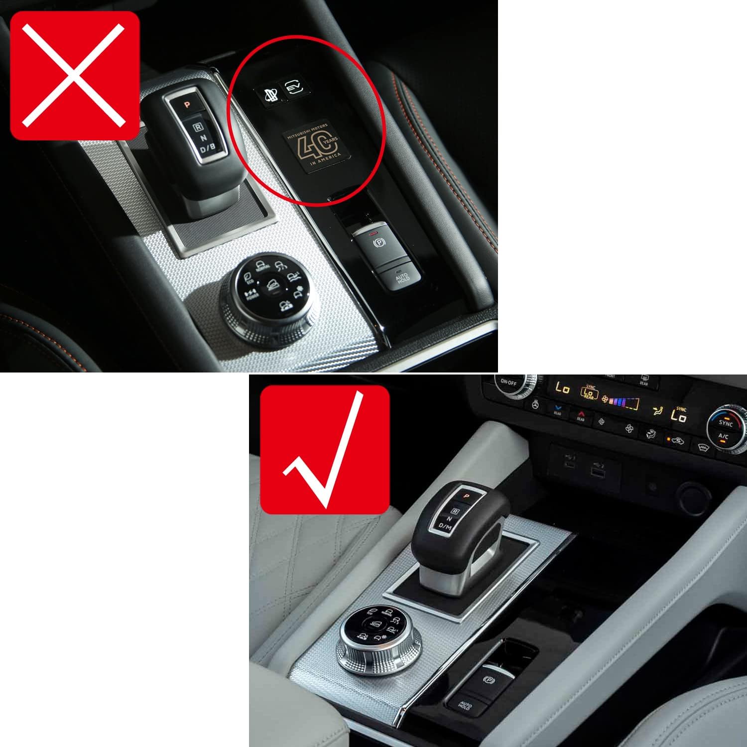 CTH for Mitsubishi Outlander 2022-2026 Car Accessories Interior Decorative Panel Cover Trims 18pcs (Not fit for SEL, GT, PHEV, Only fit for Left Hand Drive)
