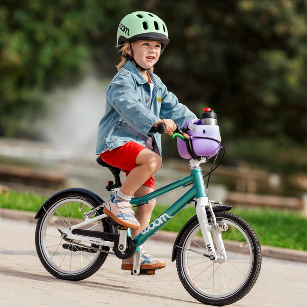 woom GO 3 / GO 3 AUTOMAGIC Kids' Bike, 16-Inch Lightweight Bicycle for Ages 4–6, Handbrakes, Steering Limiter, Chainguard, Boys & Girls