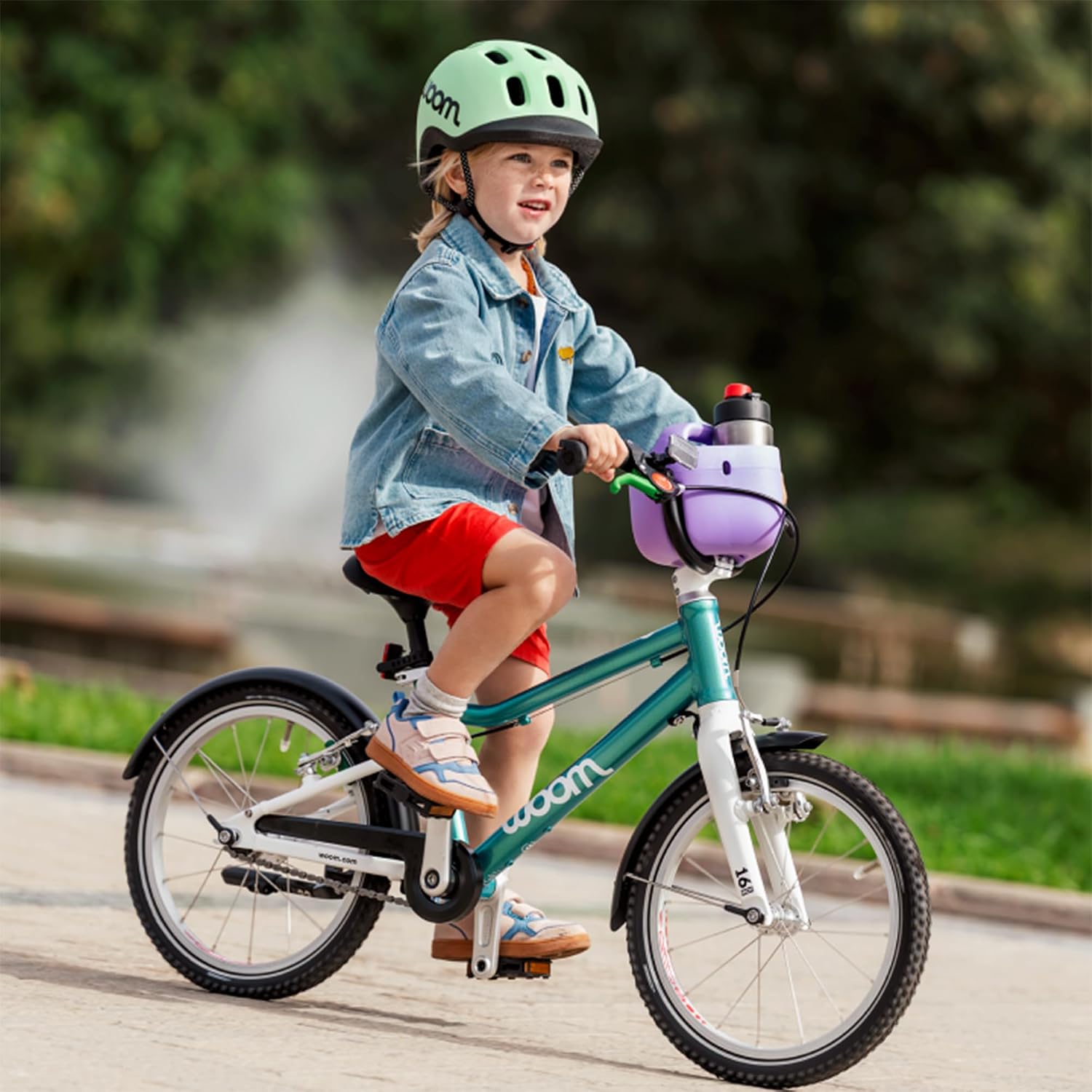 woom GO 3 / GO 3 AUTOMAGIC Kids' Bike, 16-Inch Lightweight Bicycle for Ages 4–6, Handbrakes, Steering Limiter, Chainguard, Boys & Girls