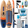 Niphean (Extra Large) Inflatable Paddle Board, SUP for 2+1 People/Family 500lbs Capacity Stand Up Paddle Board with SUP Accessories, StabilTrac Fin Non-Slip Paddleboard for Adults
