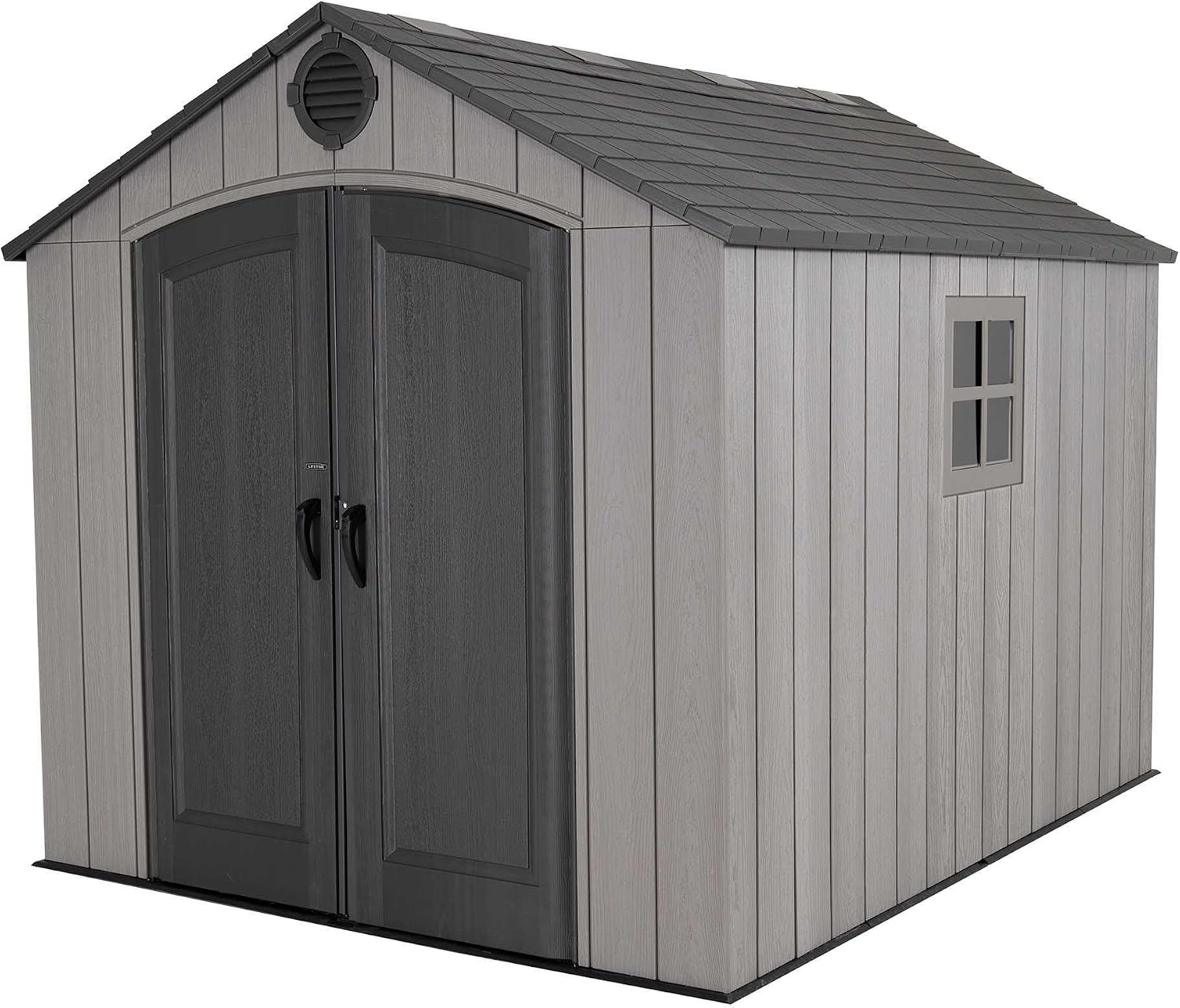 Lifetime Outdoor Storage Shed, 8 x 10 Foot, Gray