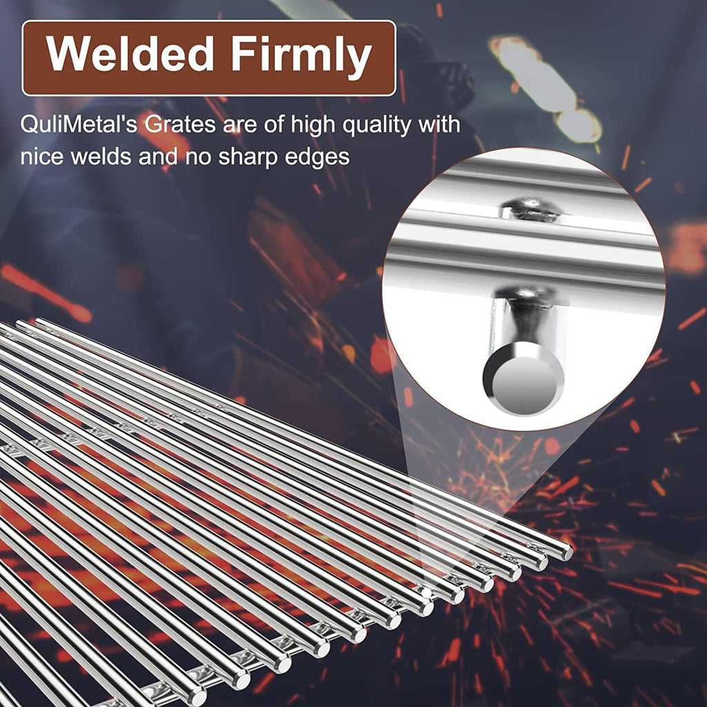 QuliMetal 69787 Grill Burner, Cooking Grates and Grill Cover for Weber Spirit 300 and GS4 Spirit II 300 Series Gas Grills