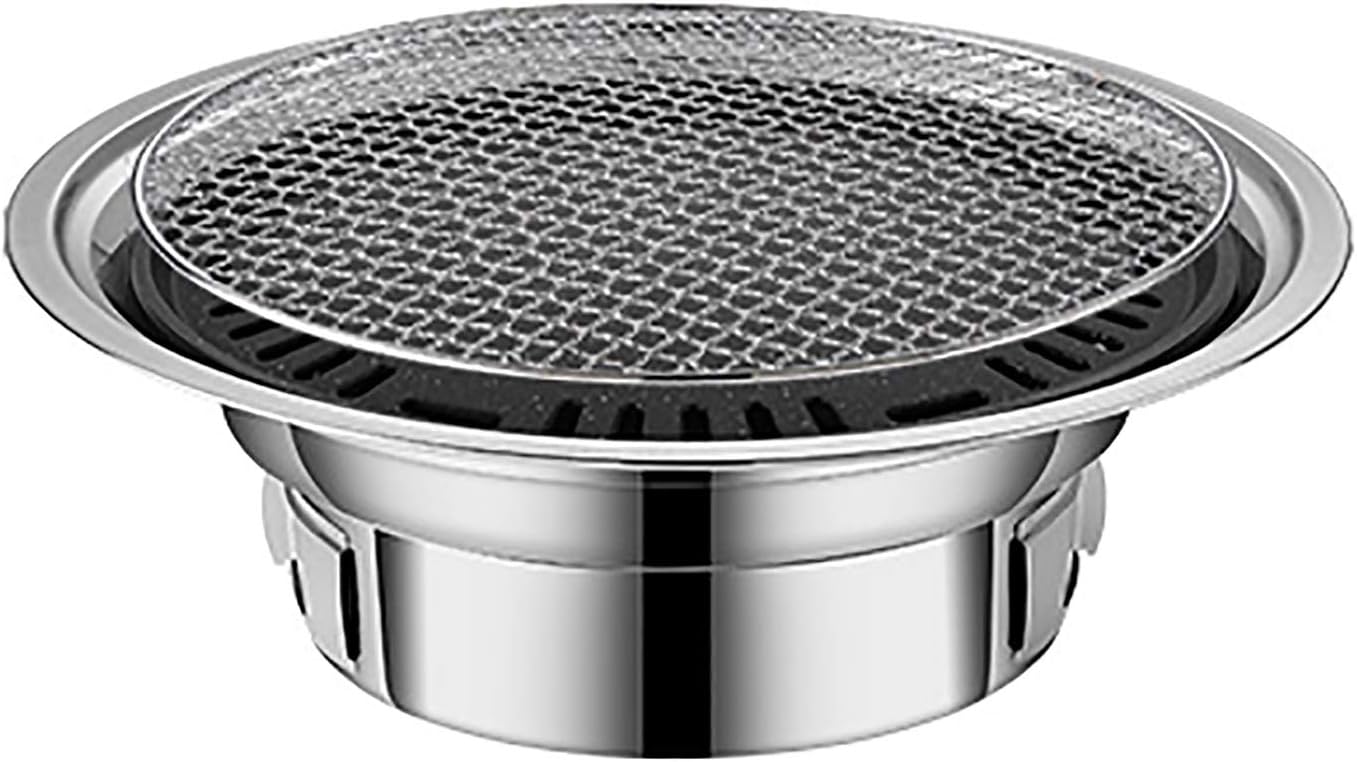 Portable BBQ Grill, Korean BBQ Grill With Maifan Stone Indoor Outdoor Size 35-40cm x 13.5cm For 6-8 People(C,35cm*13.5cm)
