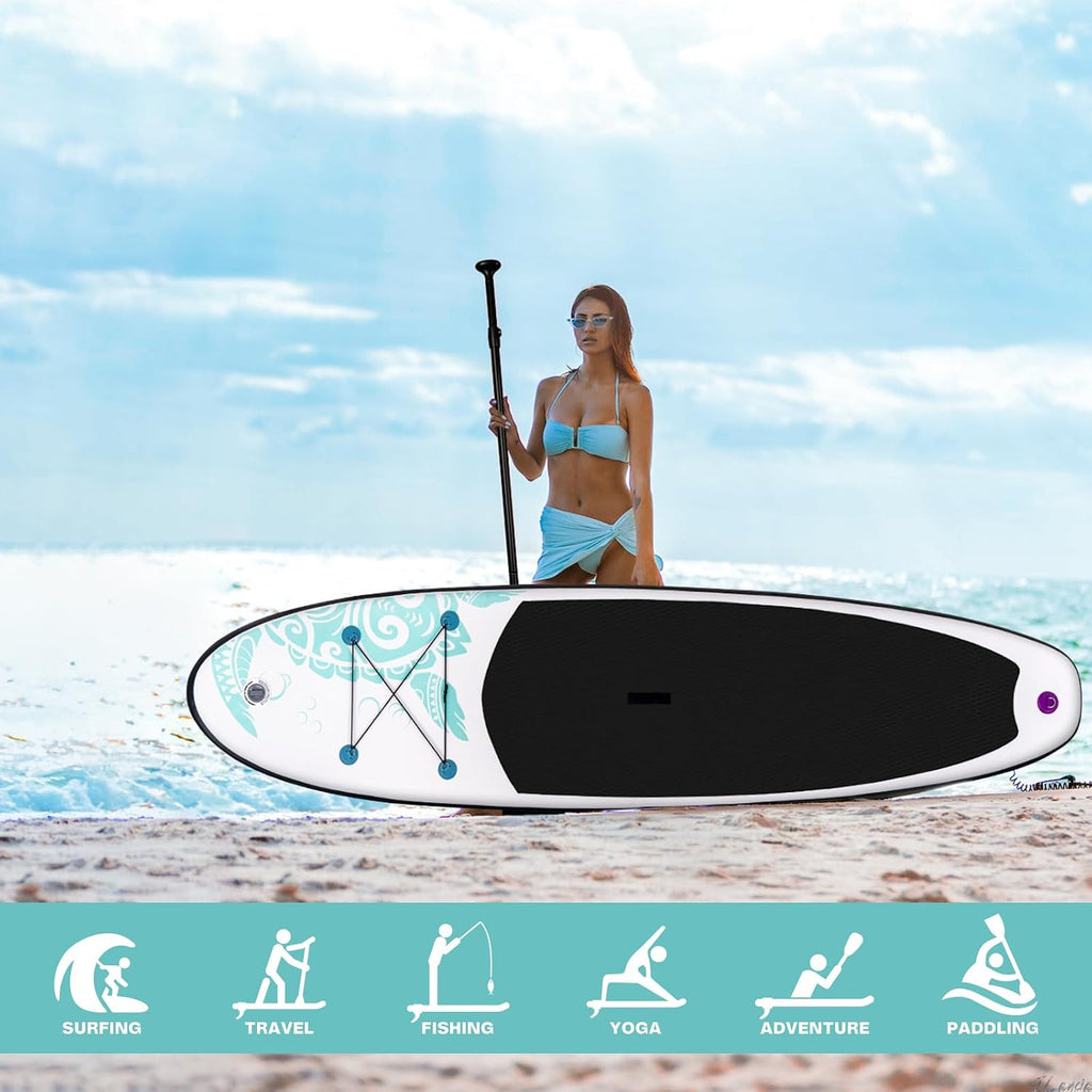 FunWater Inflatable Stand Up Paddle Board with Premium SUP Paddleboard Accessories, Anti-Slip EVA Deck, 11'6''/11'/10'6'' Paddle Boards for Adults & Youth of All Skill Levels
