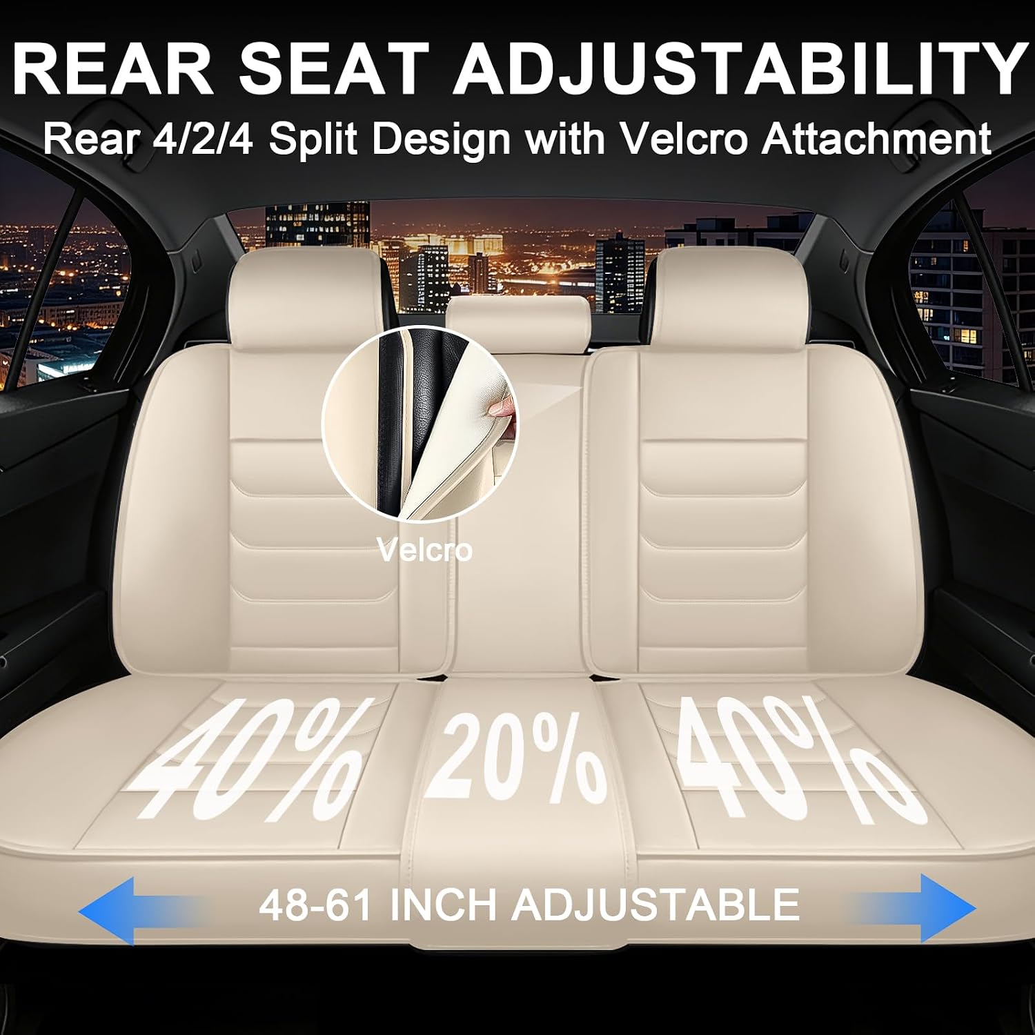 JWLK Seat Covers for Buick Envision 2016-2026, Family Seat Covers for Cars, Non-Slip, Airbag Compatible Vehicle Cushion, Waterproof & Easy-Clean(Standard 5 Seats, Beige)