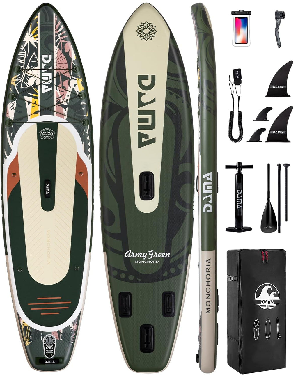 DAMA 11'*34'*6' Stand Up Paddle Board, Inflatable Paddle Board,Inflatable Paddle Boards for Adults w/a Wide, Smooth and Non Slip Deck, Versatile Styles, Suitable for Adults
