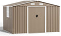 Kurapika Outdoor Storage Shed, 10x8FT Large Metal Tool House with Opening and Lockable Door, for Garden, Patio, Backyard, Lawn