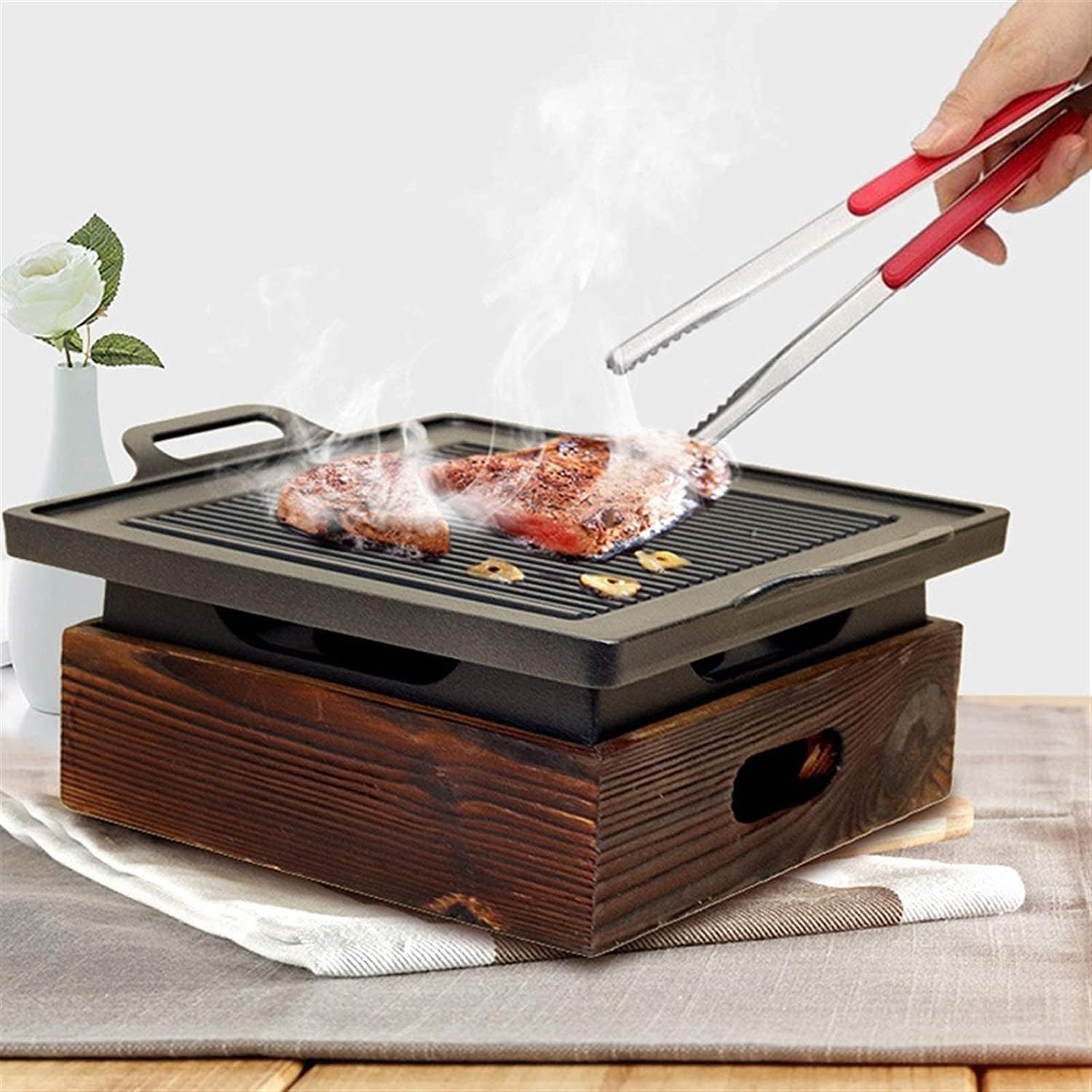 Barbecue Charcoal Grill Tabletop Barbecue Grill For Garden Picnics Party Japanese Muza Portable Grill Korean Japanese Barbecue Grill Charcoal Oven Household Non-Stick Cooking Tools