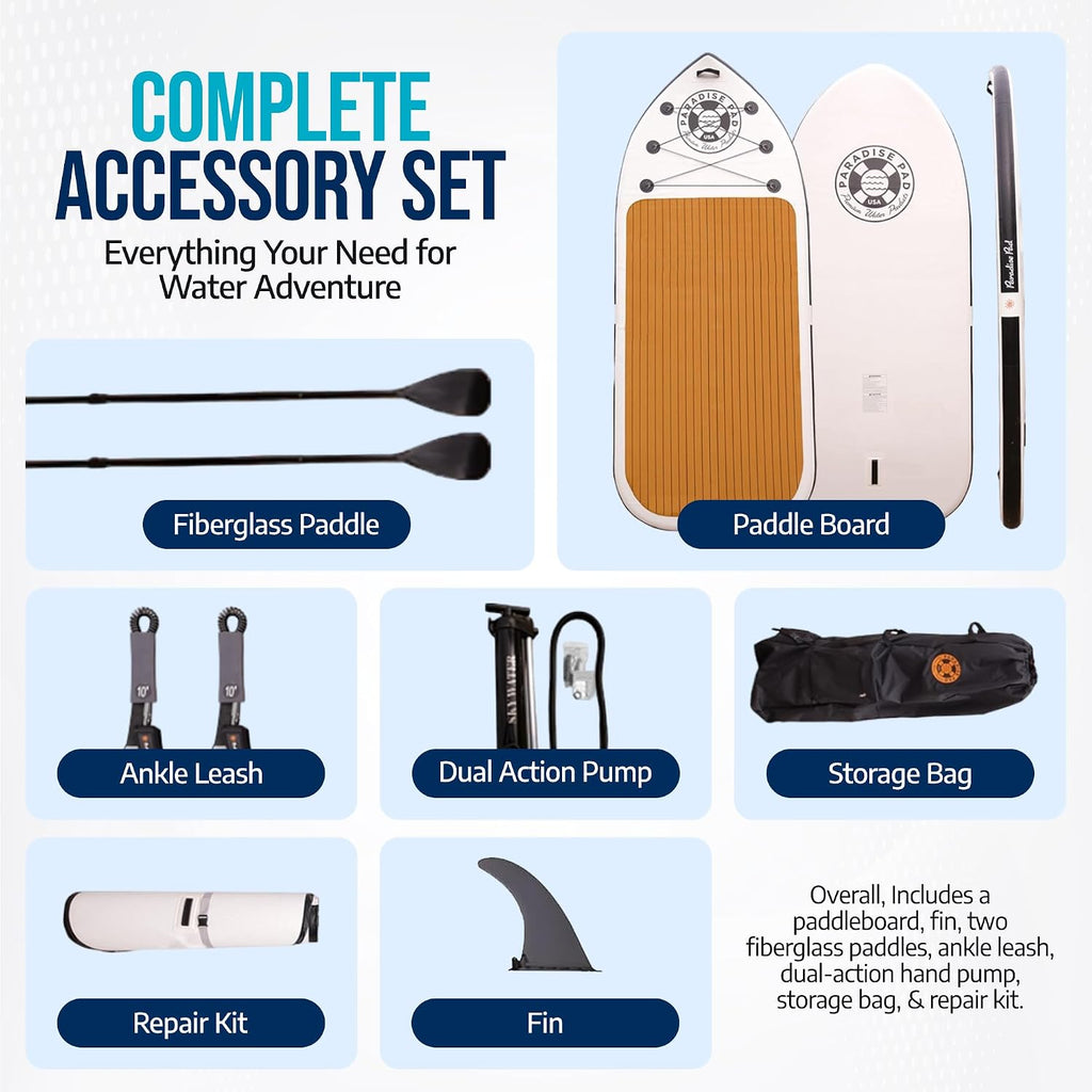 Multi Person Inflatable Paddle Board I Family Paddle Board I Giant Sup | Premium Multi Person Sup I Paradise Pad 12'x5'