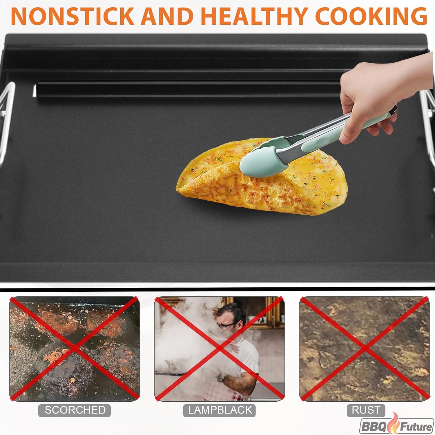 Full Size Griddle Insert with Spatula Set for Charbroil Performance 4 Burner 463352521 463365021 463354021 463365522, Flat Top Plate for Charbroil Grill Replacement Parts G426-0005-W1 G426-0004-W1