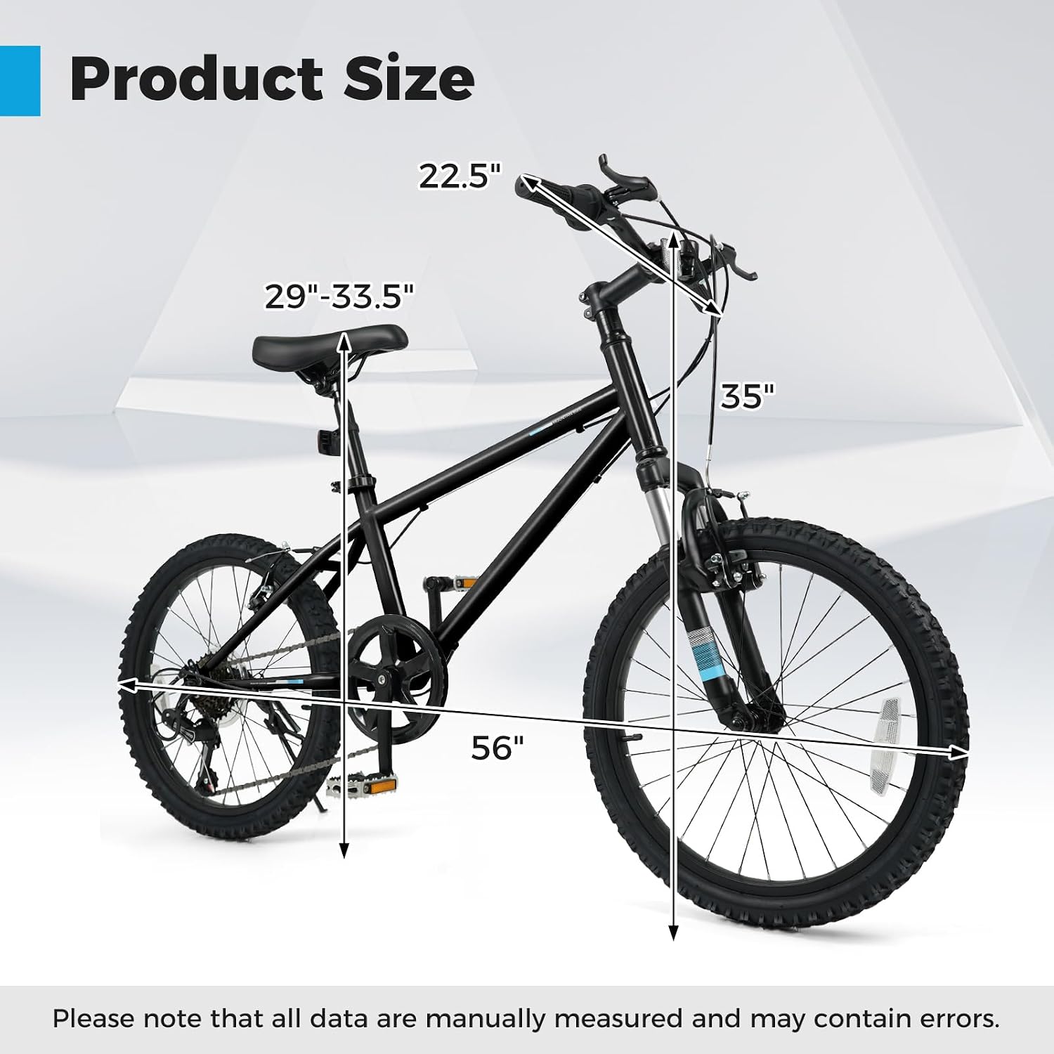 Goplus Mountain Bike, 20/24 Inch Kids Bicycle w/ 6-Speed Drivetrain, Suspension Fork, Dual Brakes, Adjustable Seat, Outdoor Cycling Children City Bike for Boys Girls