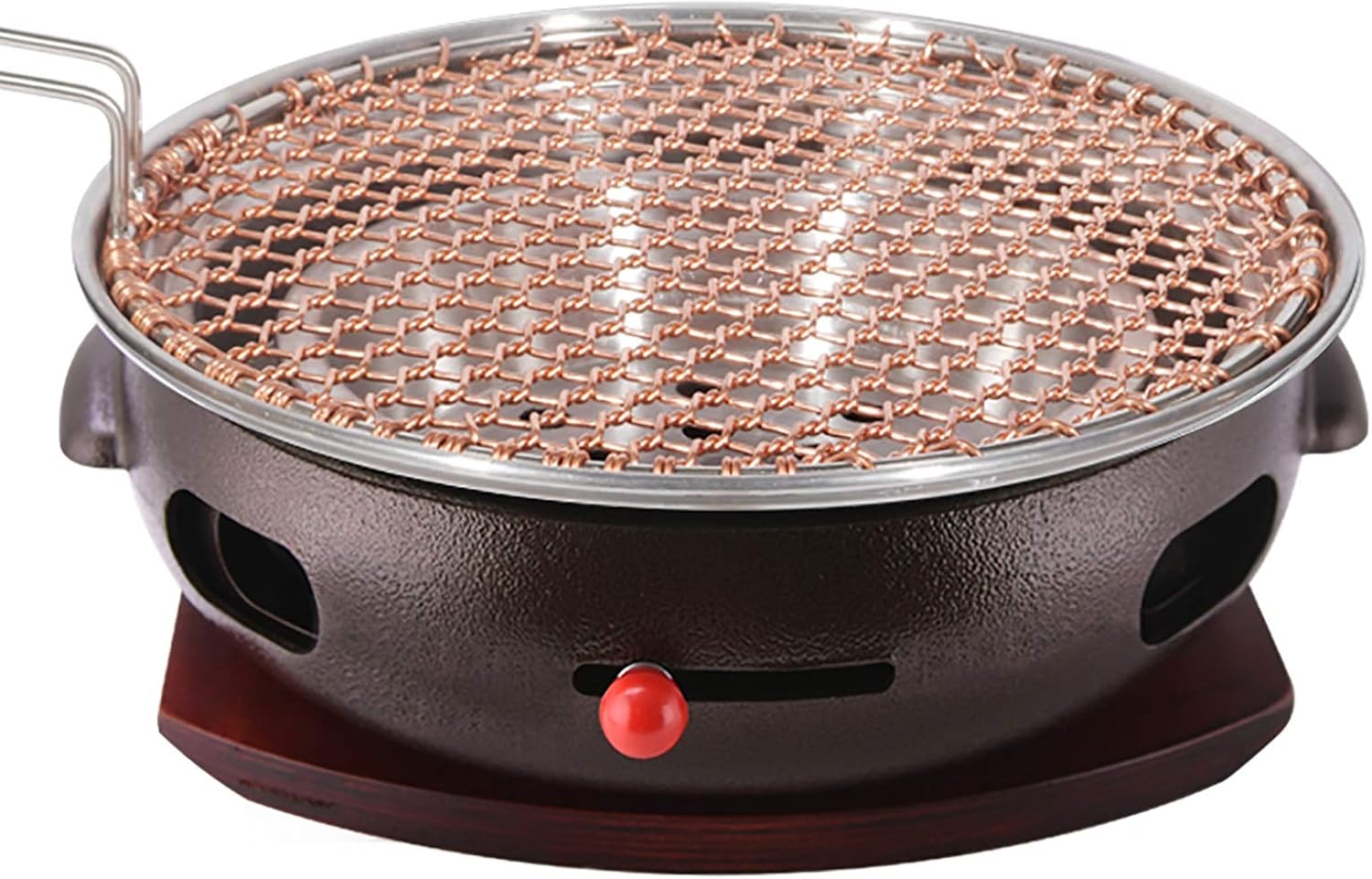 BBQ Barbeque Barbecue Grill, BBQ, Large Cast Iron Barbecue Meat Stove, Korean Household Charcoal Grill, Maifan Stone Baking Pan, Indoor Outdoor (Color : A)