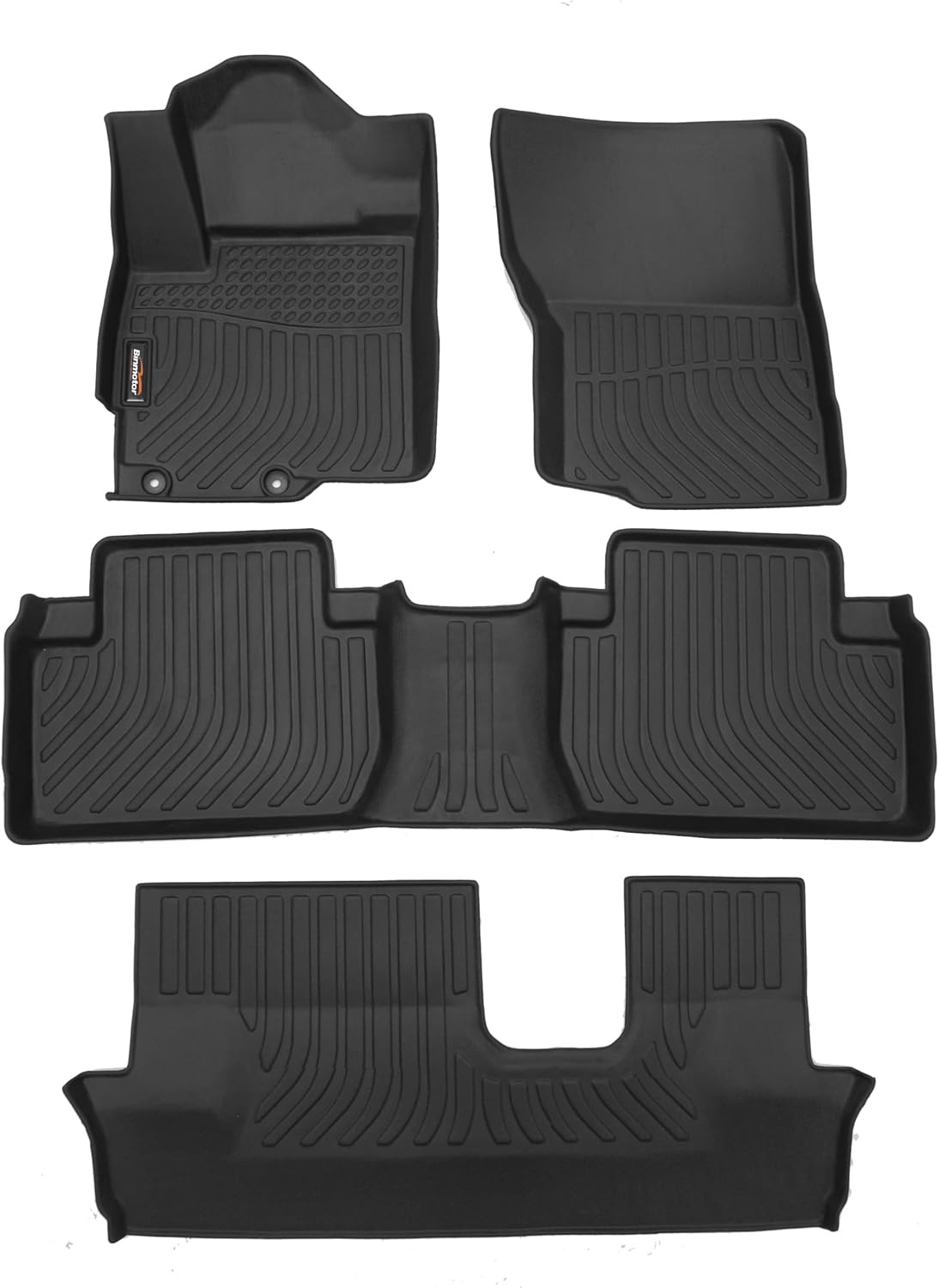 Binmotor-Floor Mats for Mitsubihi Outlander 2014-2021, All Weather Car Floor Mat for Outlander Accessories TPE Heavy Duty Liners