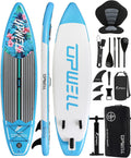 UPWELL 10'6'/11'/11'6' Inflatable Paddle Board, Stand Up Paddlboard for Youth & Adults, Stable Design, Premium SUP Accessories, Backpack, Leash, Hand Pump, Fins