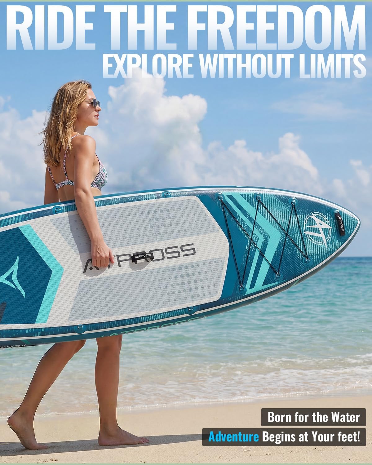 11'6'x35' Inflatable Paddle Board, 450lbs Extra Wide Stand Up Paddleboard for Adults with Premium SUP Accessories Kit & Backpack, Blow Up Kayak Non-Slip Stable Deck Boat for Yoga Fishing Surf
