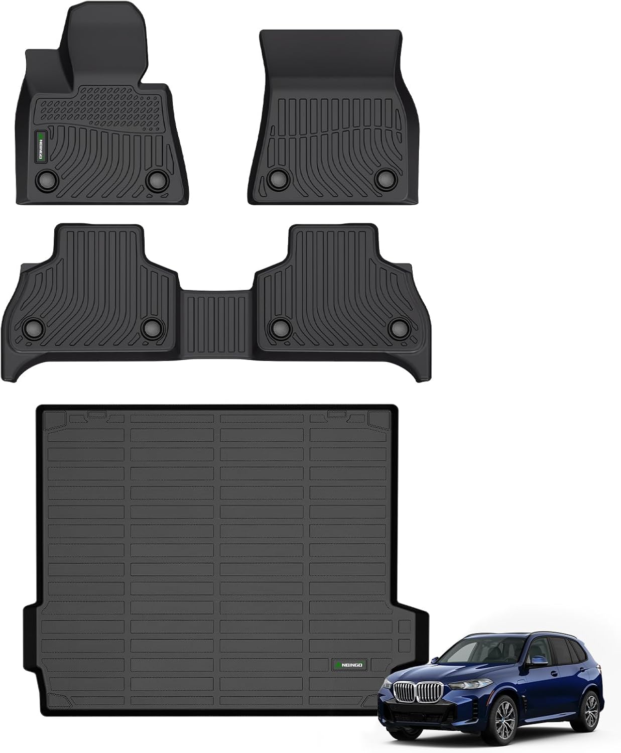 ANBINGO® Floor Mats & Cargo Liner for BMW X5 (G05) 2019-2026, sDrive40i / xDrive40i / xDrive50i / xDrive50e / M50i / M60i / M Base/M Competition, All Weather Waterproof TPE Car Mats, Full Set-Black