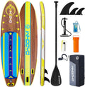 Inflatable Stand Up Paddle Board 11' × 33' × 6', Yoga Board with Durable SUP Accessories for Adults & Youth, Versatile Paddle Board