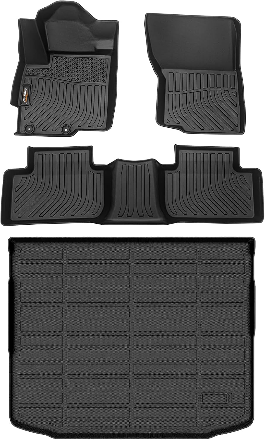 Binmotor-Floor Mats & Cargo Liner for Mitsubishi Outlander Sport 2011-2024 (Onlyfor 5 Seater), All Weather Car Floor Mat for Outlander Sport Accessories TPE Liners Cargo Trunk Mat