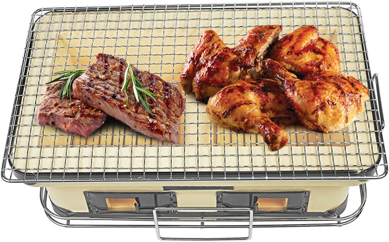 AIZYR Portable Japanese Barbecue Grill Multifunctional Charcoal Barbecue Grill,Korean Table BBQ for Outdoor Barbecues Camping Traveling