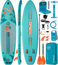 UPWELL 11'×34' Stand Up Paddle Board, SUP Board for Adults & Teens, Inflatable SUP Board with Premium Accessories, 120L Backpack, Paddle, Leash, Hand Pump, Fins