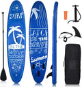 GYMAX Paddle Board, Inflatable Stand Up Paddle Board with SUP Accessories, Removable Fin, Paddle, Pump, Leash & Carry Bag, Blow Up Paddle Boards Standing Boat