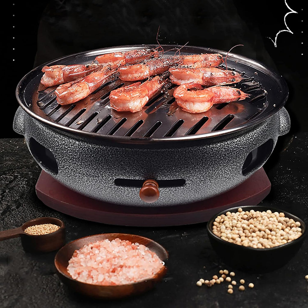 BBQ Barbeque Barbecue Grill, BBQ, Multifunctional Smokeless Charcoal Grill, Household Korean BBQ Grill, Split Design, Easy to Clean (Color : A)