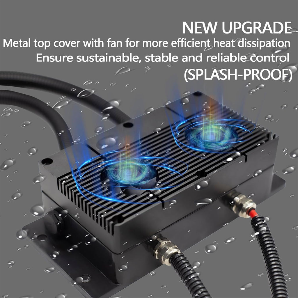 New 24V Underwater Thruster U92 Set With Cooling Fan,RC and ESC,52.1lbs Thrust Brushless Motor,for Kayaks,Inflatable Boats,Paddle Boards,Fishing Boats
