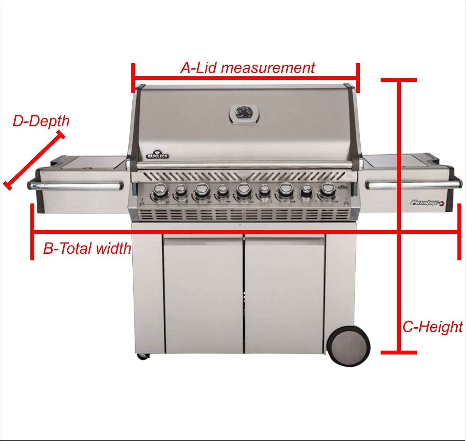 Custom Personalized BBQ Grill Cover with Side Shelves (Grill Cover)