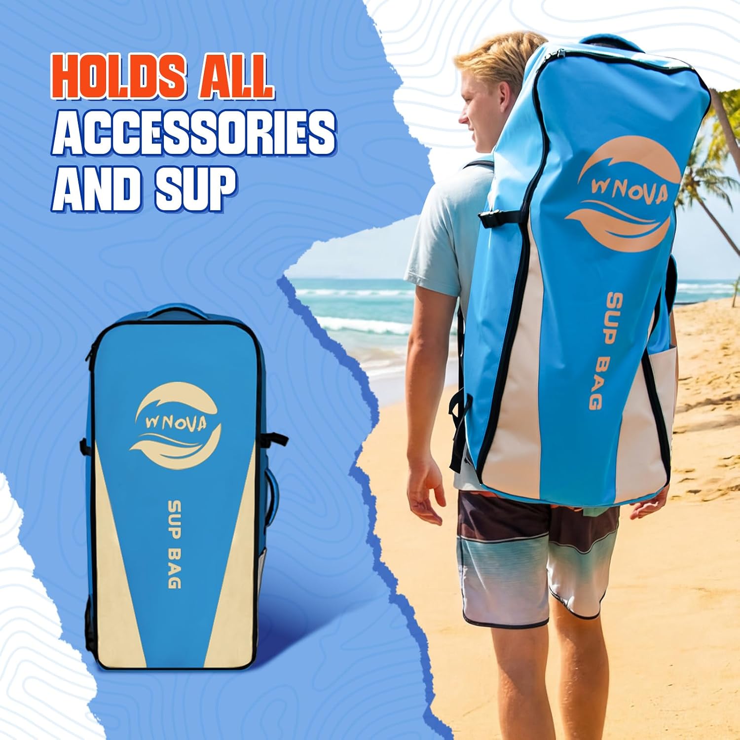 11' Inflatable Stand Up Paddle Board, 34' Extra Wide Stable iSUP for Adults & Youth, with Camera Mount & Premium Accessories, Non-Slip Deck for All Skill Levels